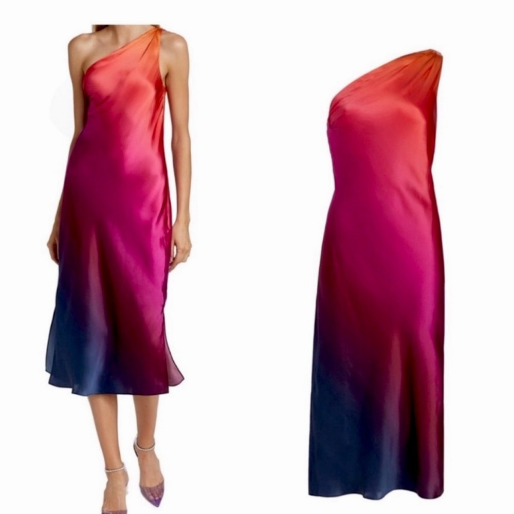 CAMI NYC Silk Ombre Slip Dress
